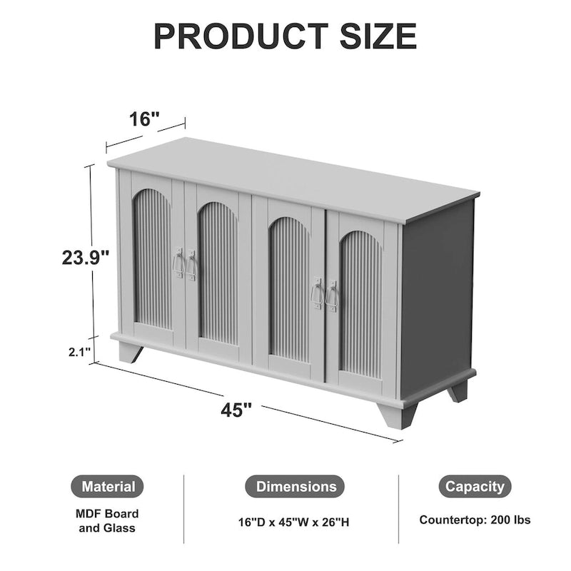 TV Stand with Storage for TVs up to 45 Inch - 45 x 26 x 16