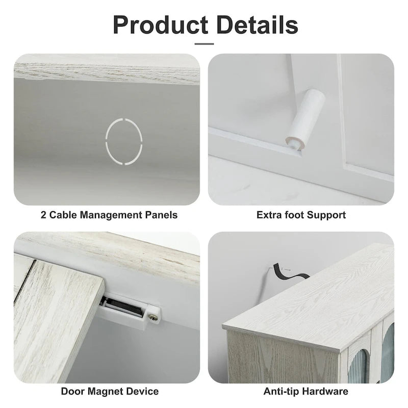 TV Stand with Storage for TVs up to 45 Inch - 45 x 26 x 16