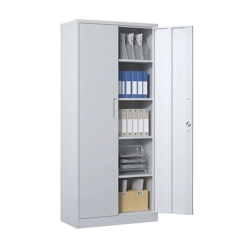 Metal Garage Storage Cabinet with Doors and 4 Shelves