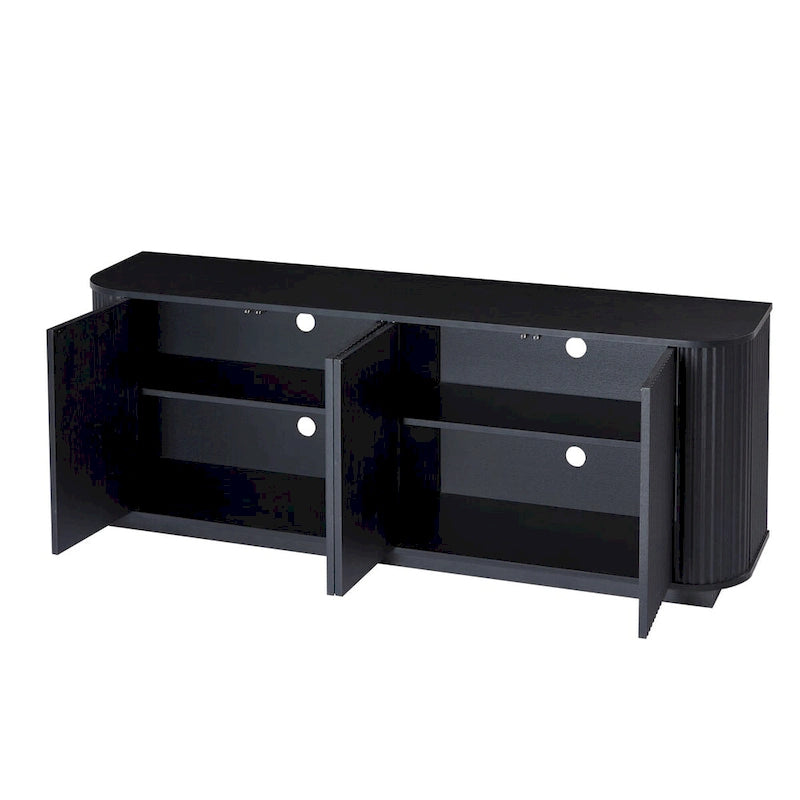 Sideboard Storage Cabinet TV Stand with Wave Pattern