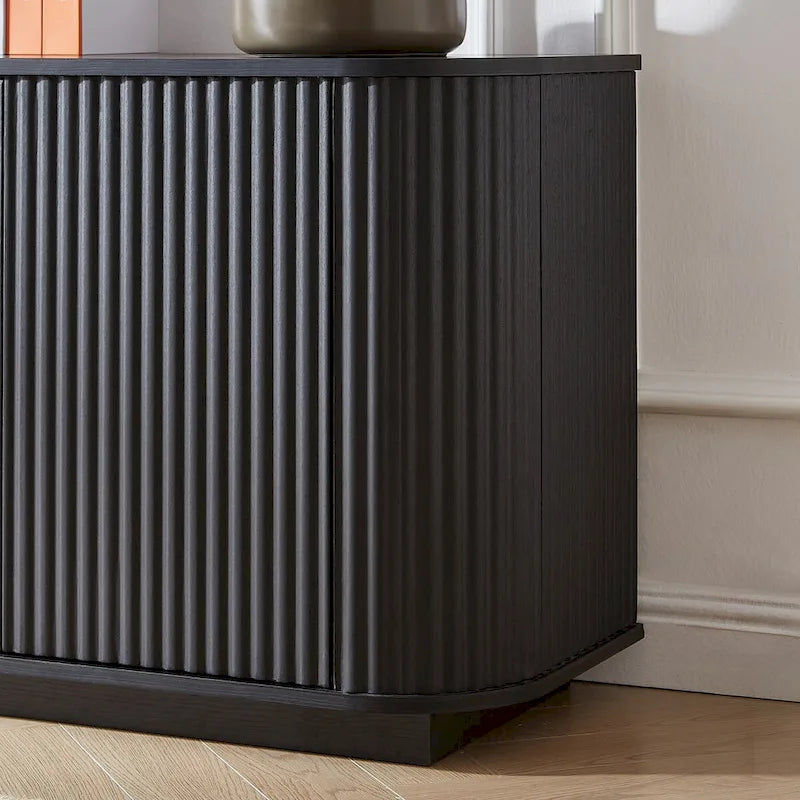 Sideboard Storage Cabinet TV Stand with Wave Pattern